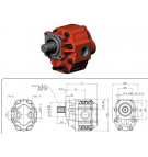 Gear pump Binotto NPGH-73 ISO SHORT L